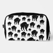 Halloween Prowling Black Cat Silhouette Tekening Toilettasje (Voorkant)