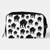 Halloween Prowling Black Cat Silhouette Tekening Toilettasje (Achterkant)