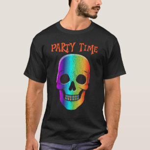 Halloween Psychedelic skull mask Halloween stuum T-shirt