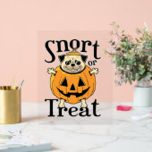 Halloween Pug Acryl Bord (Huwelijk)