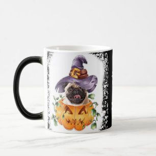 Halloween Pug in Jackolantern Magische Mok