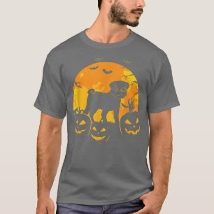 Halloween Pug Jack O Lantern Dog Pumpkin Funny T-S T-shirt