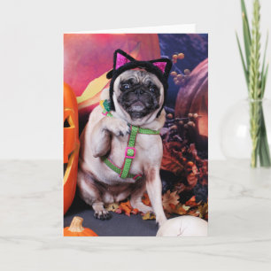 Halloween - Pug - Lily Lou Kaart
