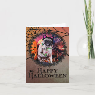 Halloween - Pug - Lily Lou Kaart