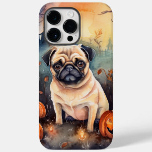 Halloween Pug met pompoenen eng Case-Mate iPhone 14 Pro Max Hoesje