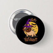 Halloween Puggy Button (Voorkant /achterkant)