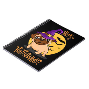 Halloween Puggy Foto Notitieboek