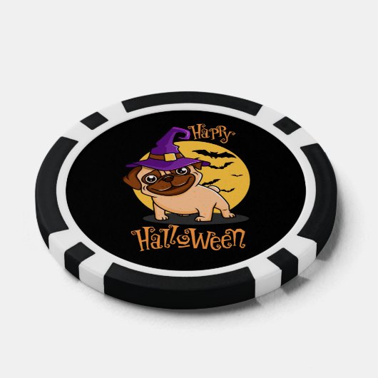 Halloween Puggy Poker Chips (Enkel)