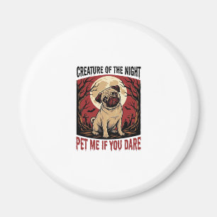 Halloween Pugs-shirt met griezelige begraafplaats Magneet