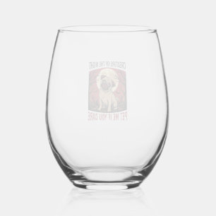 Halloween Pugs-shirt met griezelige begraafplaats Wijnglas Zonder Voet