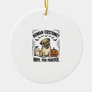 Halloween Pugs-shirt Vintage Grappige Honden Kostu Keramisch Ornament