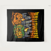 Halloween Pumkin achtergrond Wandkleed (Voorkant (horizontaal))