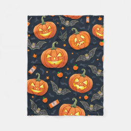Halloween Pumkin Fleece Deken