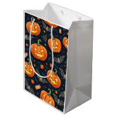 Halloween Pumkin Gift Bag Medium Cadeauzakje (Achterkant Gekanteld)