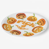 Halloween Pumpin Patch Papieren Bordje (Gekanteld)