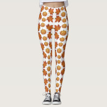 Halloween Pumpkin & Autumn Leaves Pattern