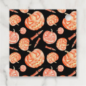 Halloween Pumpkin Baby shower Bedankjes Labels (Achterkant)