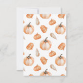 Halloween Pumpkin Baby shower Bedankkaart (Achterkant)