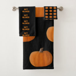 Halloween Pumpkin Bath-handdoekset Bad Handdoek