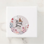 Halloween Pumpkin Birthday Cirkel Dank u Label (In situ)