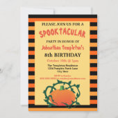 Halloween Pumpkin Birthday Party Invitations Kaart (Voorkant)