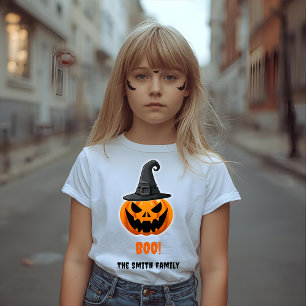Halloween Pumpkin "BOO!" – Persoonlijke naam T-shirt
