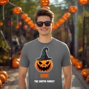 Halloween Pumpkin "BOO!" – Persoonlijke naam T-shirt