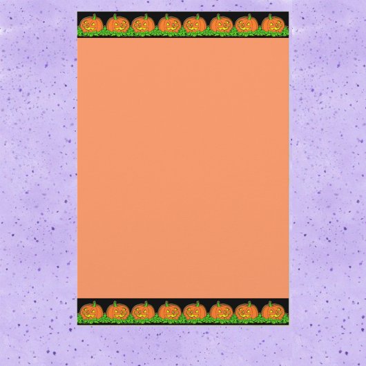 Halloween Pumpkin Border Briefpapier