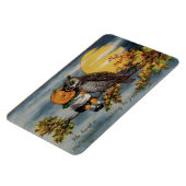 Halloween Pumpkin Boy Owl Tree Branch Moon Magneet (Linkerzijde)