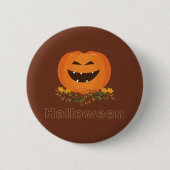 Halloween Pumpkin Browen Button (Voorkant)