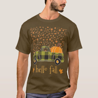 Halloween Pumpkin Buffalo Pset Truck Hallo Tree F T-shirt