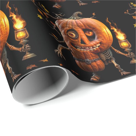 Halloween Pumpkin Cadeaupapier (Rol Hoek)