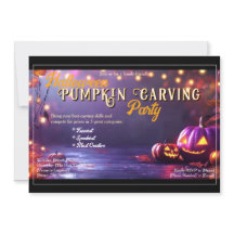 Halloween Pumpkin Carving Party Invitation