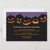 Halloween Pumpkin Carving Party Invitation Kaart (Voorkant)