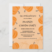 Halloween Pumpkin Carving Party Kaart (Voorkant)