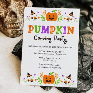 Halloween Pumpkin Carving Party Kaart