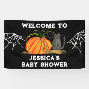 Halloween Pumpkin Cat Baby shower Spandoek