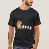 Halloween Pumpkin Chasing Ghost Png, Halloween T-shirt (Voorkant)