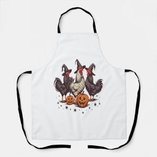 Halloween Pumpkin Chicken Witch Herfst Schort