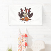 Halloween Pumpkin Chicken Witch Herfst Spandoek (Insitu)