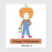 Halloween Pumpkin costume kind Sticker (Vel)