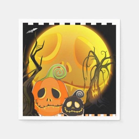 Halloween Pumpkin Cute Whimsical Servetten (Voorkant)