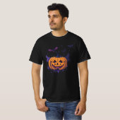 halloween pumpkin decorated with spiders t-shirt (Voorkant volledig)