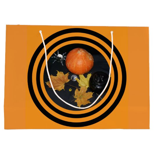 Halloween Pumpkin decoratie Groot Cadeauzakje (Achterkant)