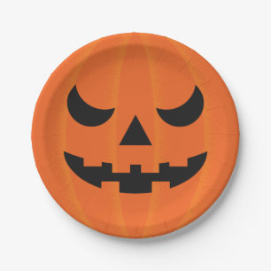Halloween Pumpkin enigszins eng Face Party Papieren Bordje