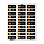 Halloween Pumpkin Etiket (Full Sheet)