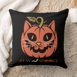 Halloween Pumpkin Face Blijf Spooky Gooien Kussen