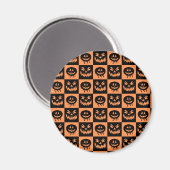 Halloween Pumpkin Face Ghost Spooky Pattern Magneet (Voorkant / Achterkant)