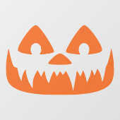 Halloween Pumpkin Face Holiday Window Decal (Vel)