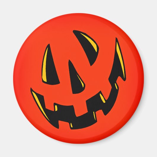 Halloween Pumpkin Face Magneet (Voorkant)